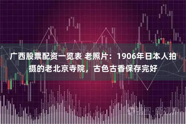 广西股票配资一览表 老照片：1906年日本人拍摄的老北京寺院，古色古香保存完好